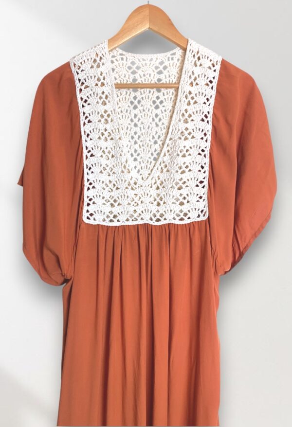 Kaftan Terracota e Cru - Imagem 4