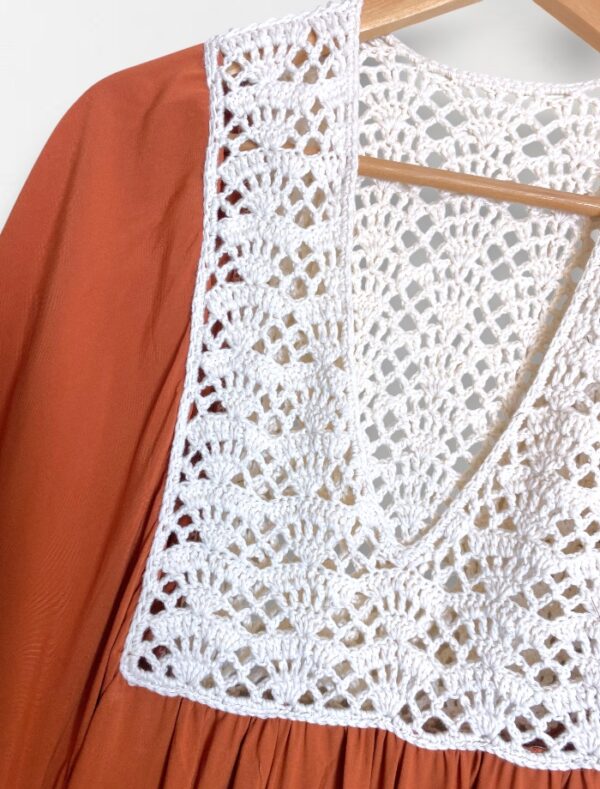 Kaftan Terracota e Cru - Imagem 5