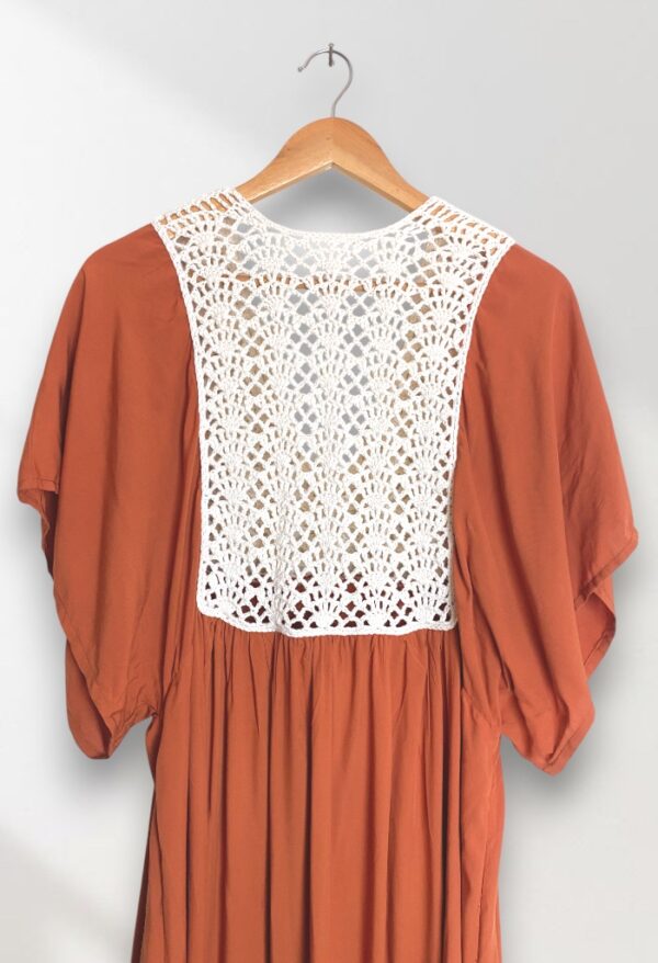 Kaftan Terracota e Cru - Imagem 3