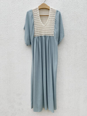 Kaftan Light Blue e Cru