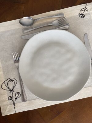 Jogo Americano Bordado Jardim Tulipa e Flor