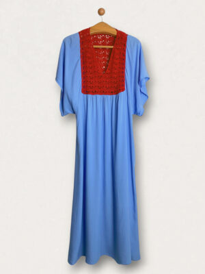 Kaftan Azul e Vermelho